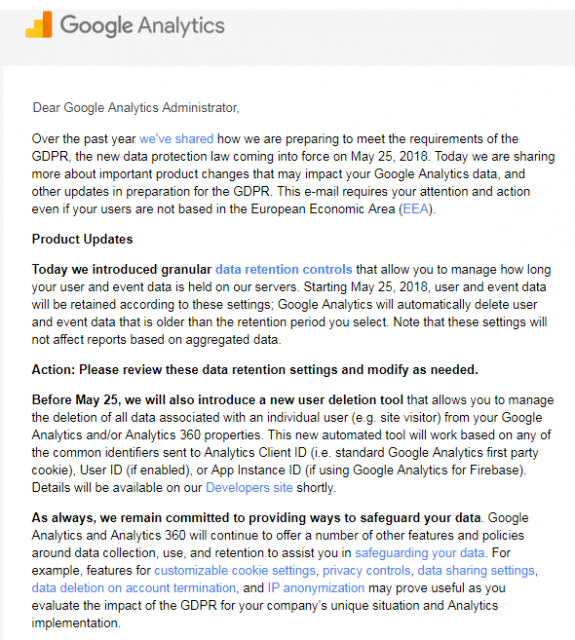 [谷歌官方]Google Analytics(谷歌分析）即将更新数据保留时间